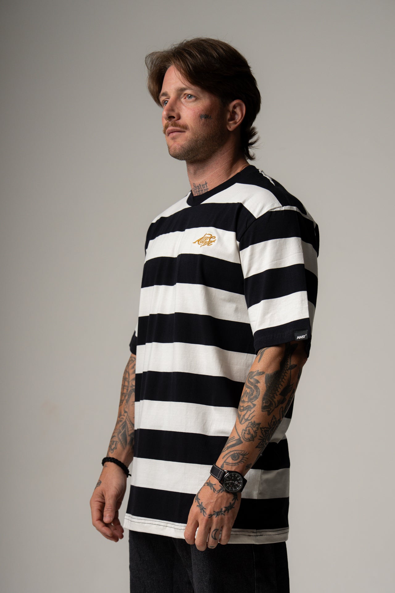 Camisa Listrada Preto e Branco